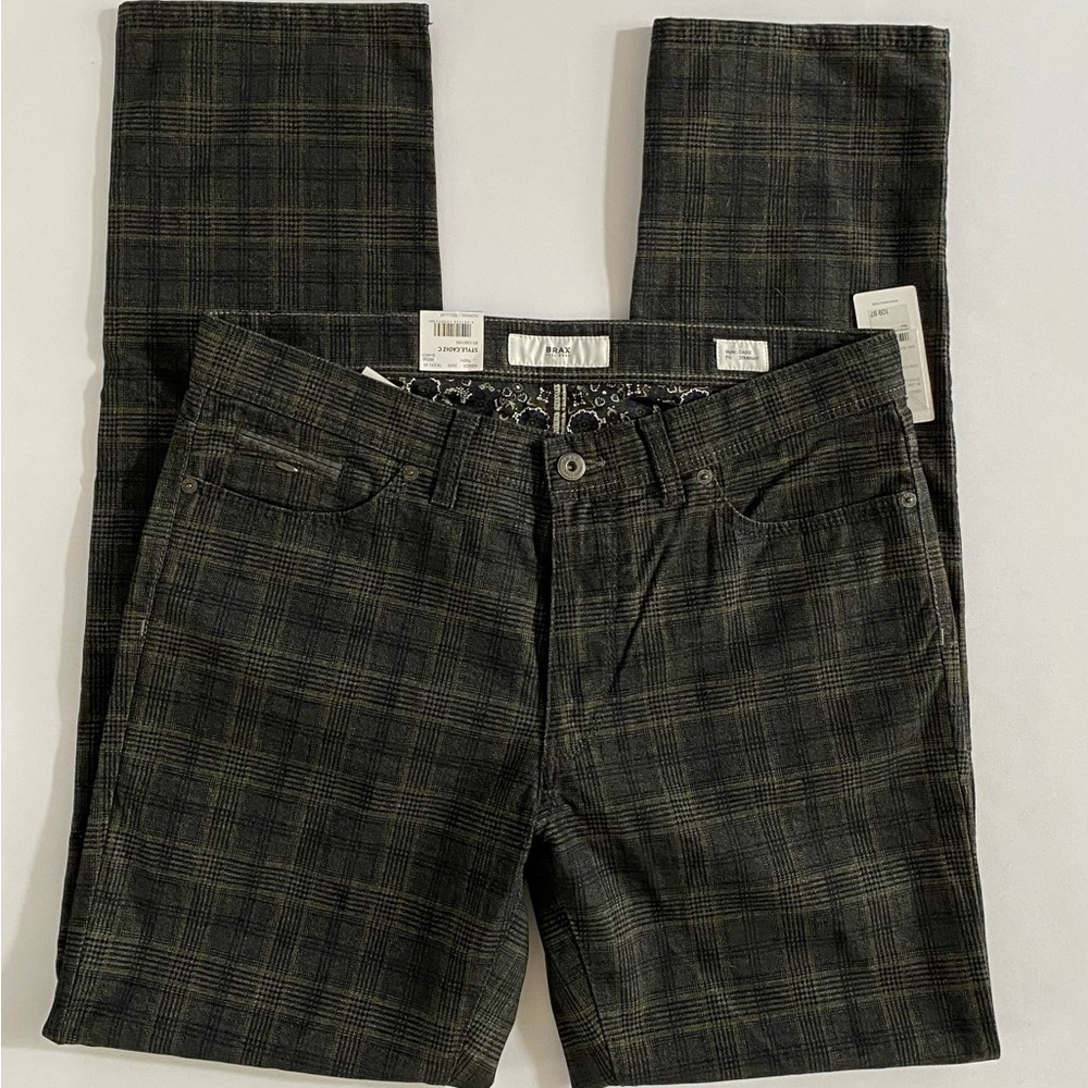 BRAX Brax Men’s Pants Cadiz Woolook Straight Leg Pants Plaid NWT size 36